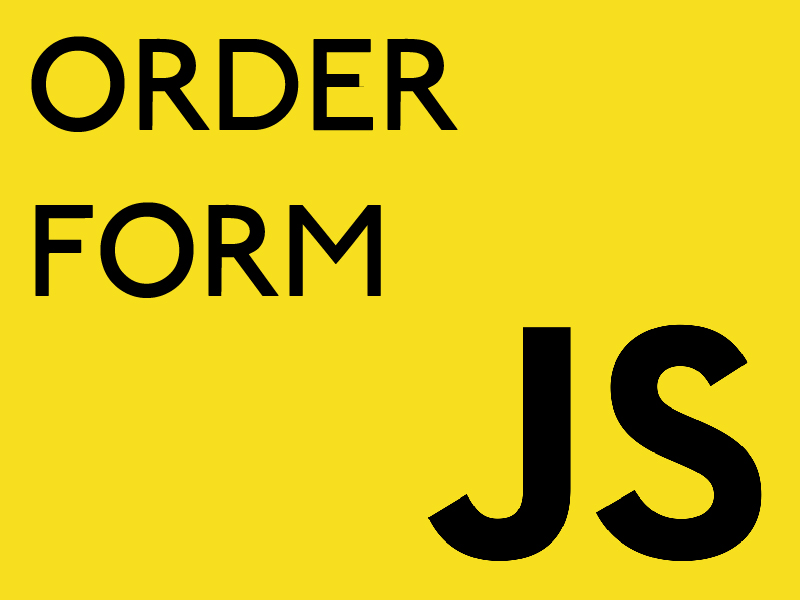 the letters J and S and the words order form